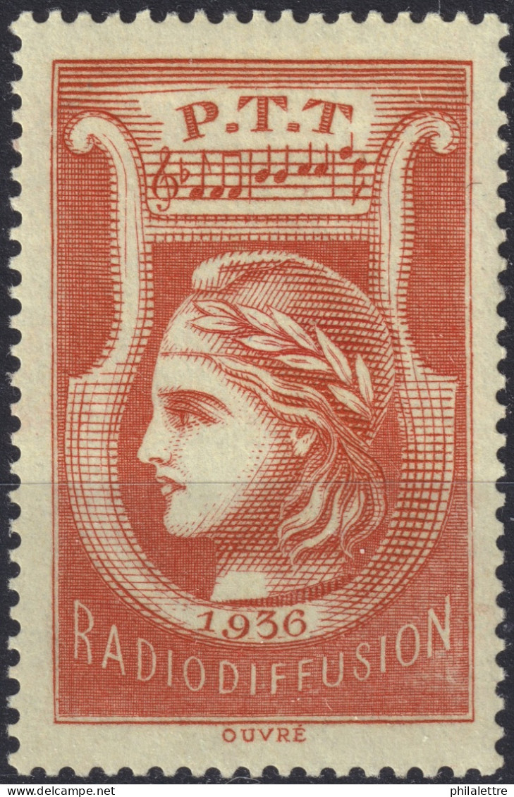 FRANCE - 1936 -Taxe De Radiodiffusion - ROUGE - Yv.2 Neuf* TB - (c.40€) - Radiodifusión