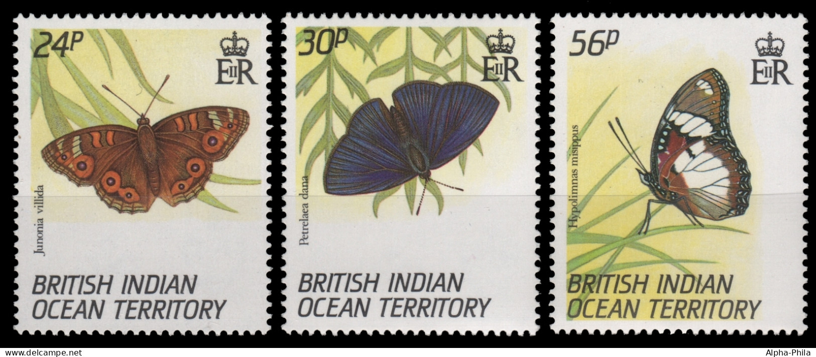 BIOT 1994 - Mi-Nr. 155-157 ** - MNH - Schmetterlinge / Butterflies - Britisches Territorium Im Indischen Ozean