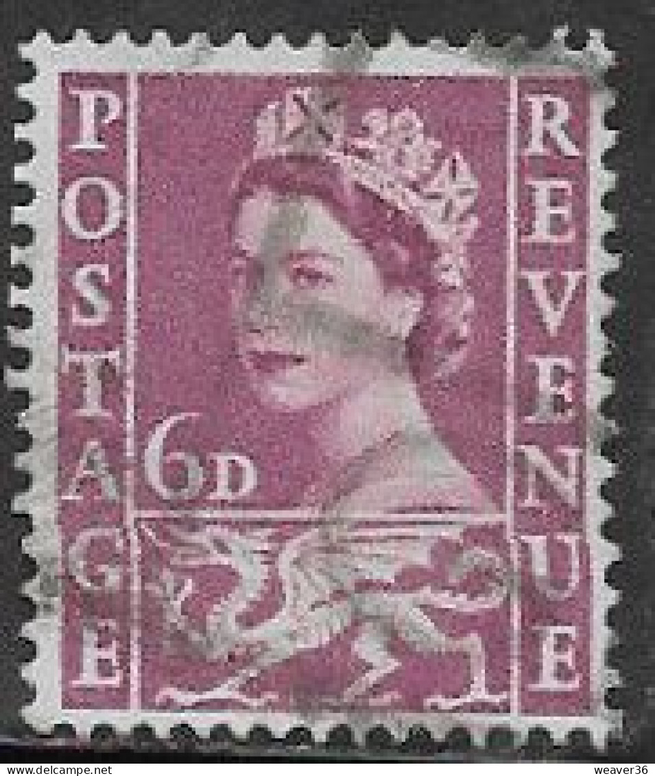 Wales SG W3 1958 Definitive 6d Good/fine Used [16/15333/25M] - Gales