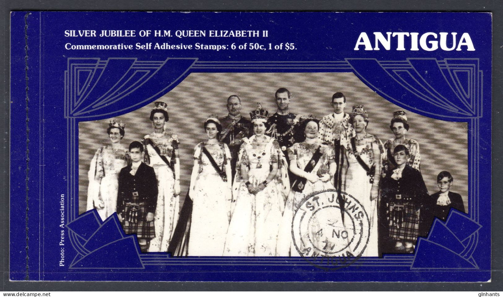 ANTIGUA - 1977 ROYAL SILVER JUBILEE BOOKLET SG SB2 FINE USED - 1960-1981 Autonomía Interna