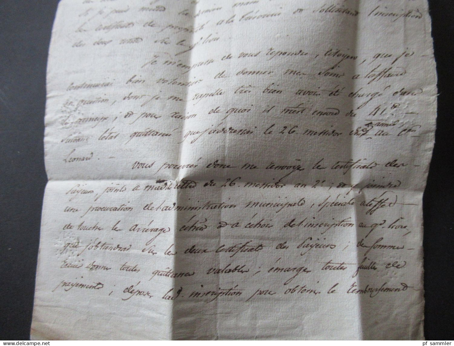 Frankreich Vorphila Paris 16 Beleg ab 1792 (Zeit der französischen Revolution) - 1820er Jahre / alle mit Inhalt!