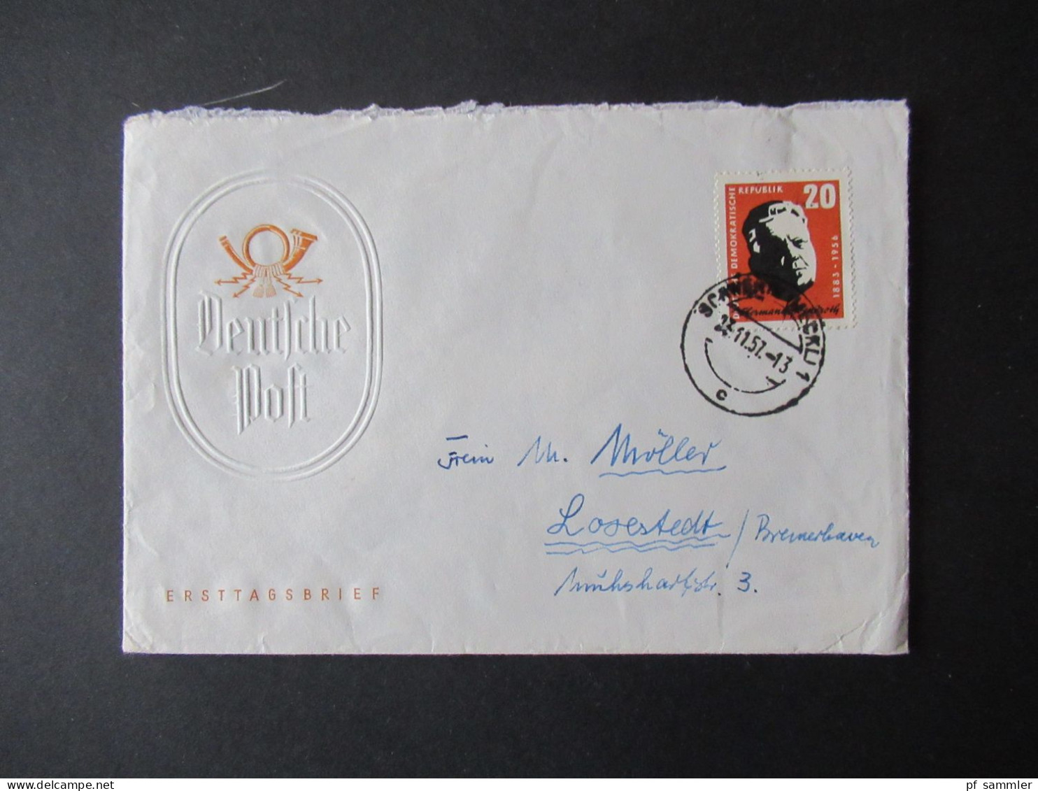 DDR 1950er Jahre FDC Posten / fast nur echt gelaufene Belege! Insgesamt 30 Belege / ab 1956