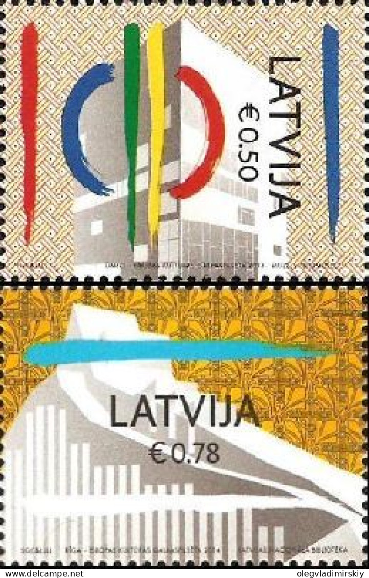 Latvia Lettland Lettonie 2014 European Capitals Of Culture Riga And Umeå Joint Issue With Sweden Set Of 2 Stamps MNH - Joint Issues