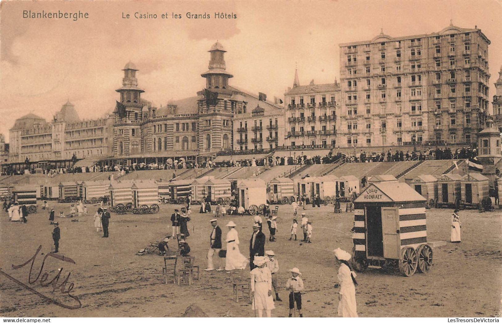 BELGIQUE - Blankenberge - Le Casino Et Les Grands Hôtels - Animé - Carte Postale Ancienne - Blankenberge