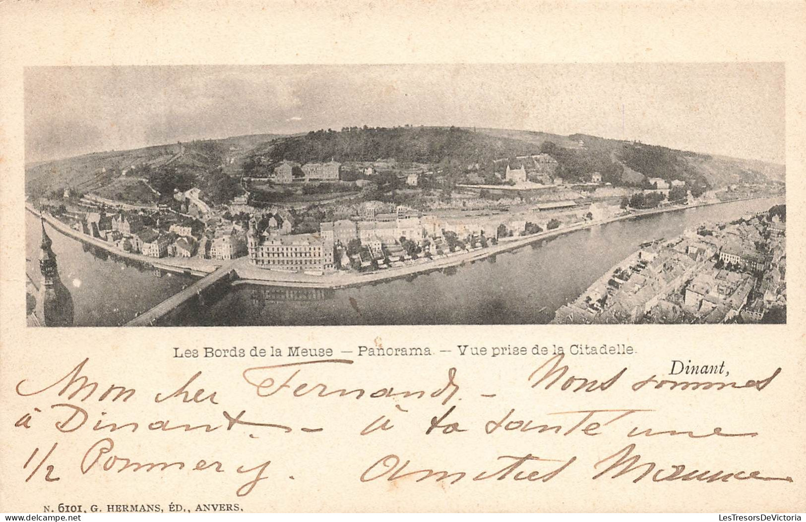 BELGIQUE - Dinant - Panorama De La Ville - Vue Prise De La Citadelle - Les Bords De La Meuse  - Carte Postale Ancienne - Dinant