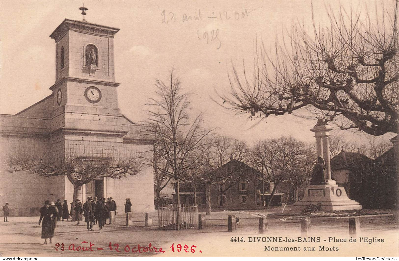 FRANCE - Divonne Les Bains - Place De L'Eglise - Monument Aux Morts - Carte Postale Ancienne - Divonne Les Bains