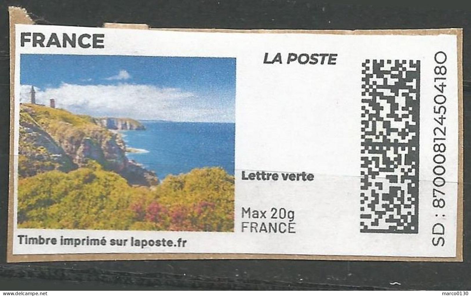 MON TIMBRE EN LIGNE  EN COULEUR OBLITERE - Used Stamps