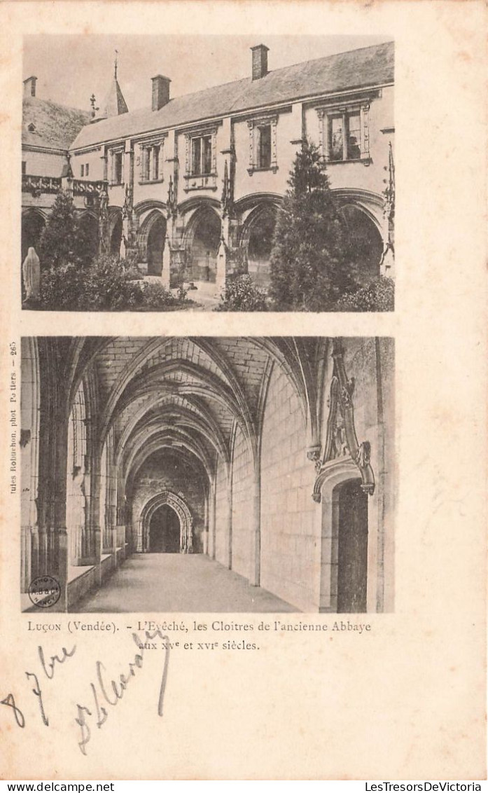 FRANCE - Luçon - L’Évêché - Les Cloîtres De L'ancienne Abbaye Aux  XVè Et XVIè Siècles - Carte Postale Ancienne - Lucon