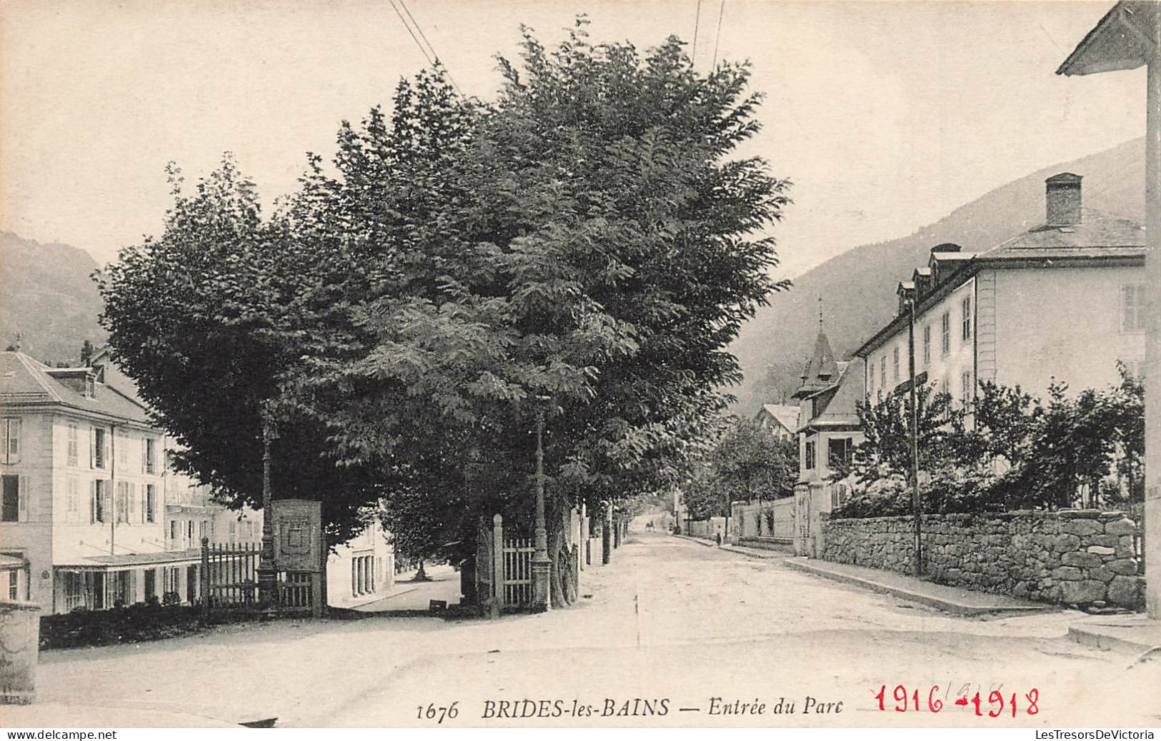 FRANCE - Brides Les Bains - Entrée Du Parc - Carte Postale Ancienne - Brides Les Bains