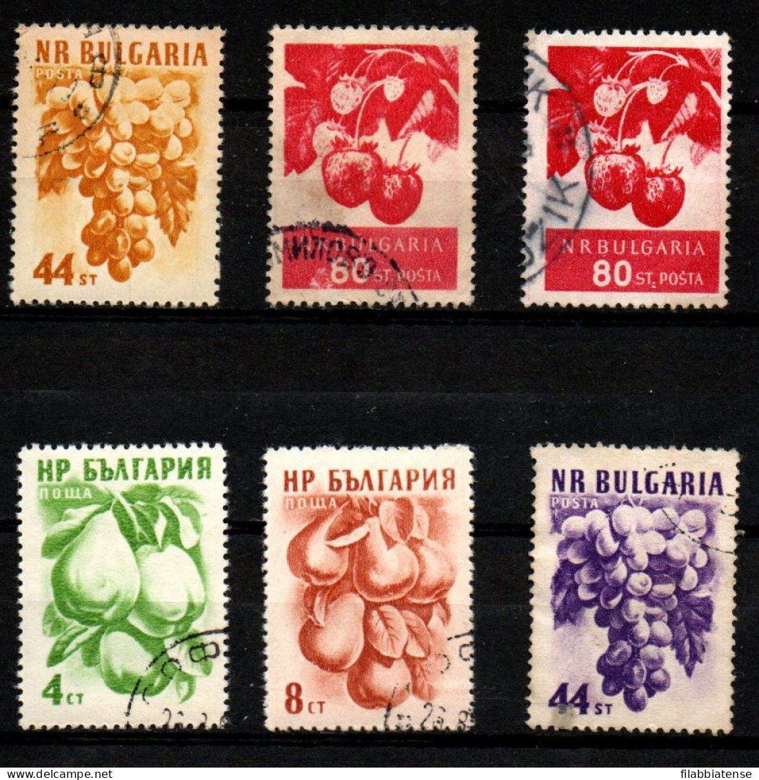 1956 - Bulgaria 852 + 853A + 857/57A + 858 X 2 Frutta   ------ - Gebraucht