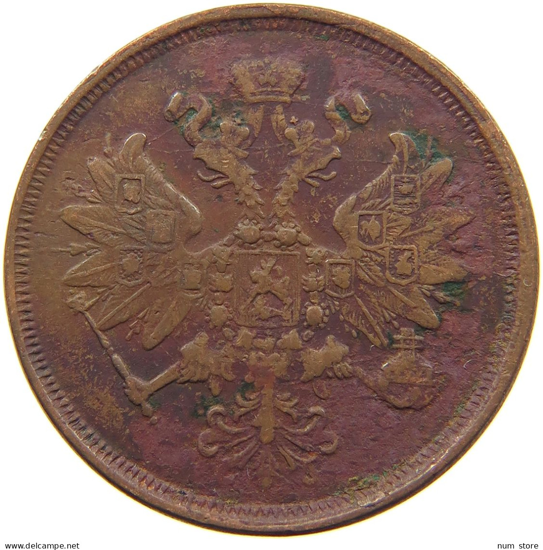 RUSSIA 2 KOPEKS 1865 EM ALEXANDER II, 1855-1881: #MA 021700 - Russie