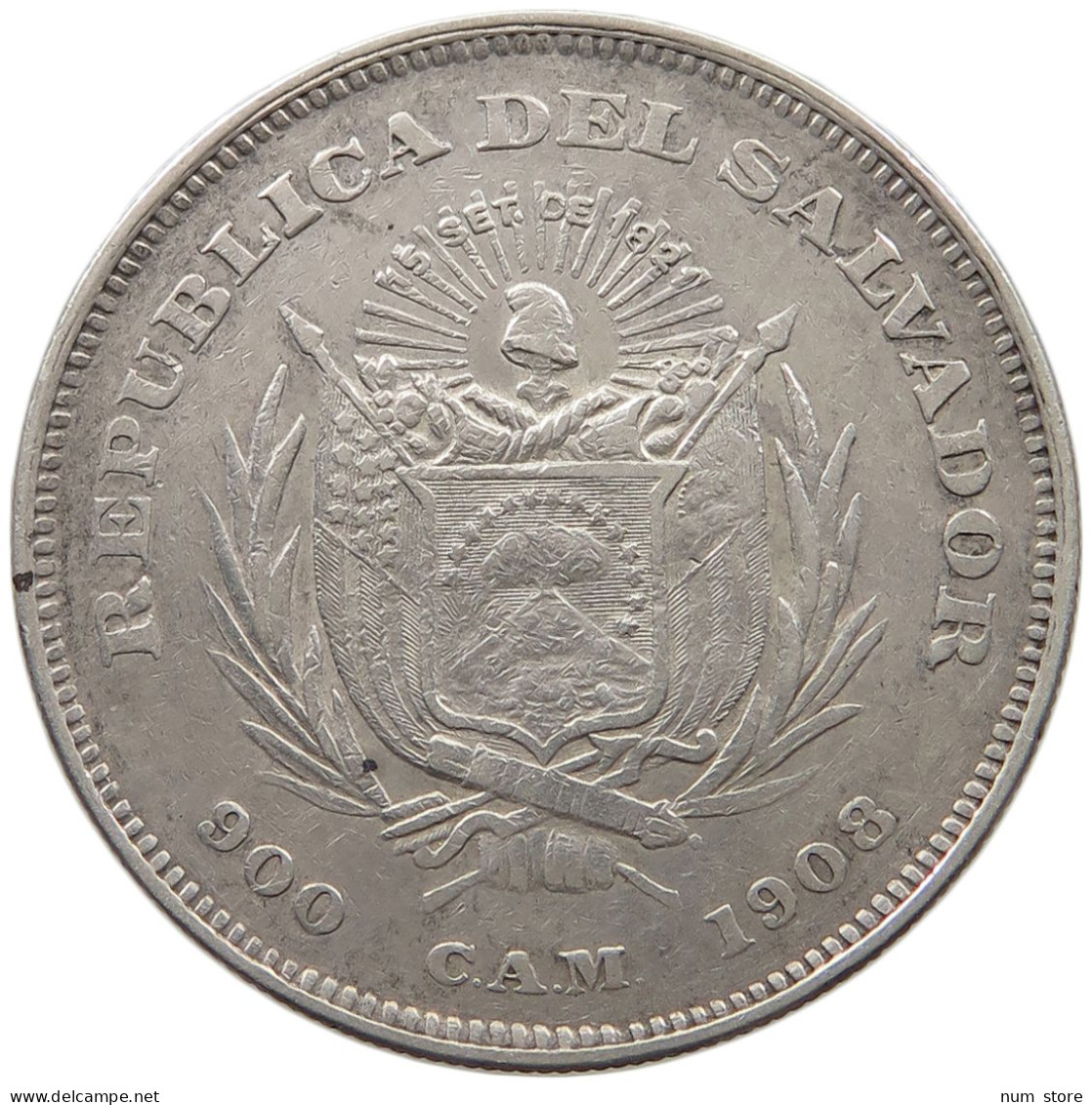 SALVADOR PESO 1908  #MA 025490 - El Salvador