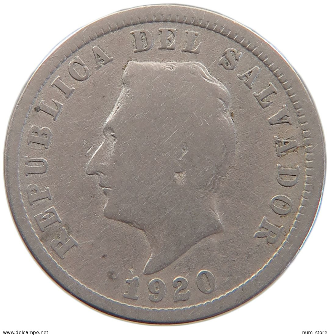 SALVADOR 5 CENTAVOS 1920  #MA 063195 - El Salvador