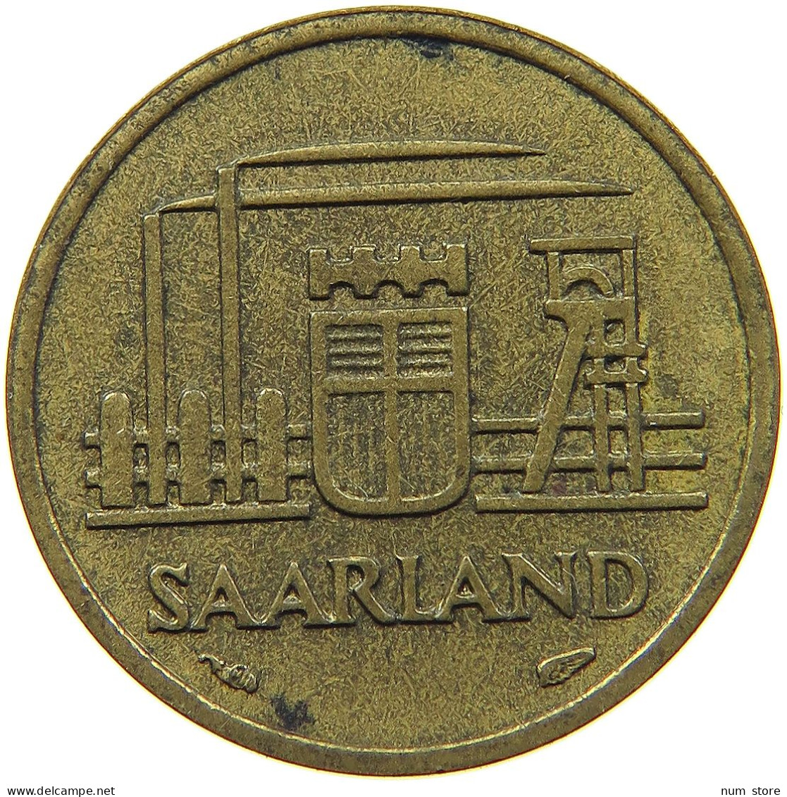 SAARLAND 10 FRANKEN 1954  #MA 100927 - 10 Franchi