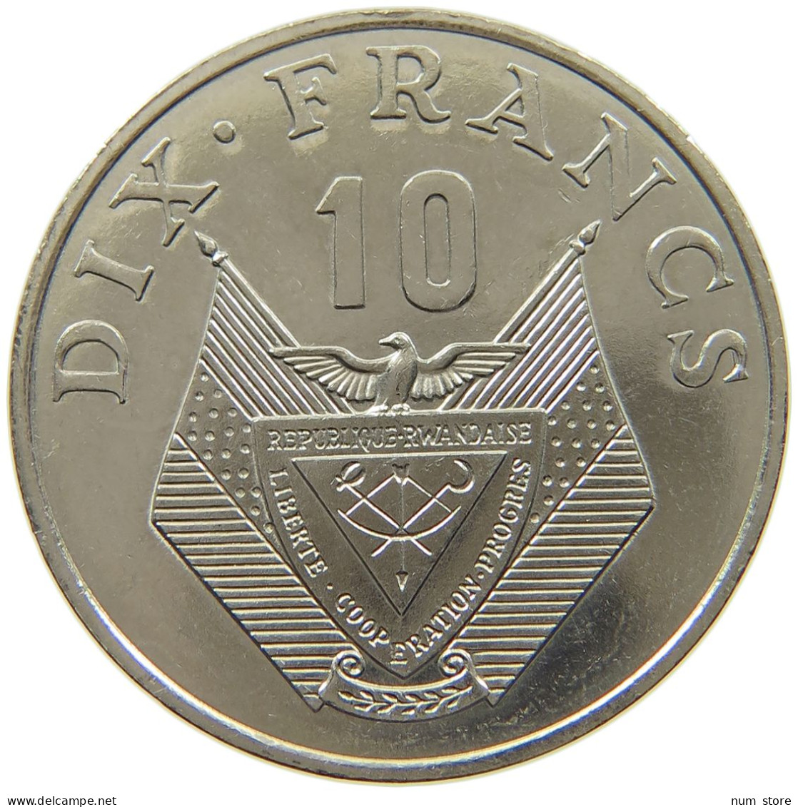 RWANDA 10 FRANCS 1985  #MA 067471 - Rwanda