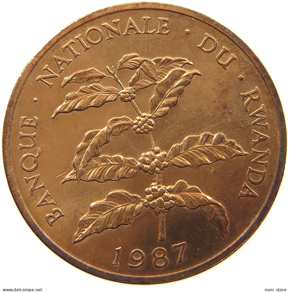 RWANDA 5 FRANCS 1987  #MA 067468 - Rwanda