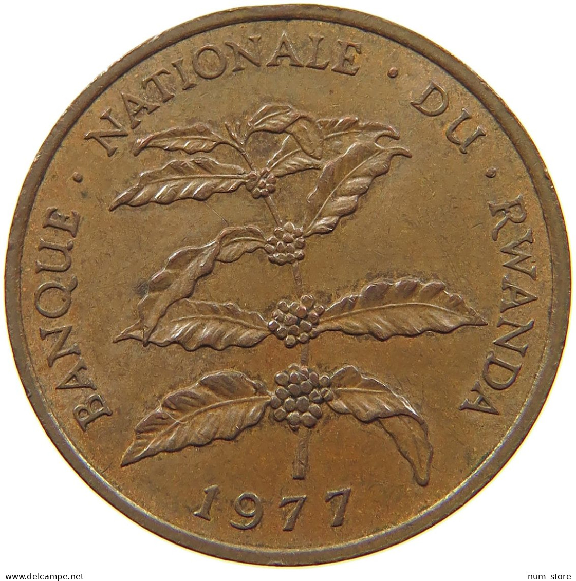 RWANDA 5 FRANCS 1977  #MA 067469 - Rwanda