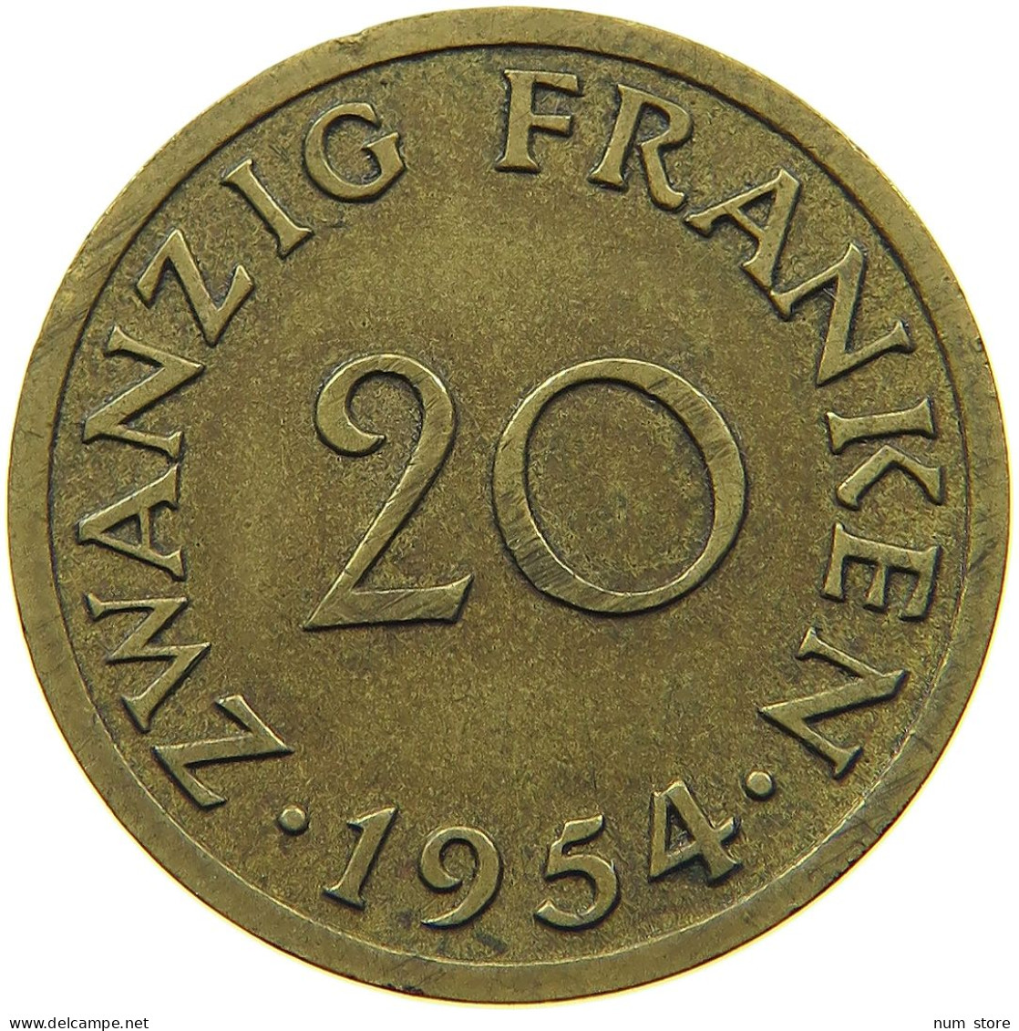 SAARLAND 20 FRANKEN 1954  #MA 099208 - 20 Franken