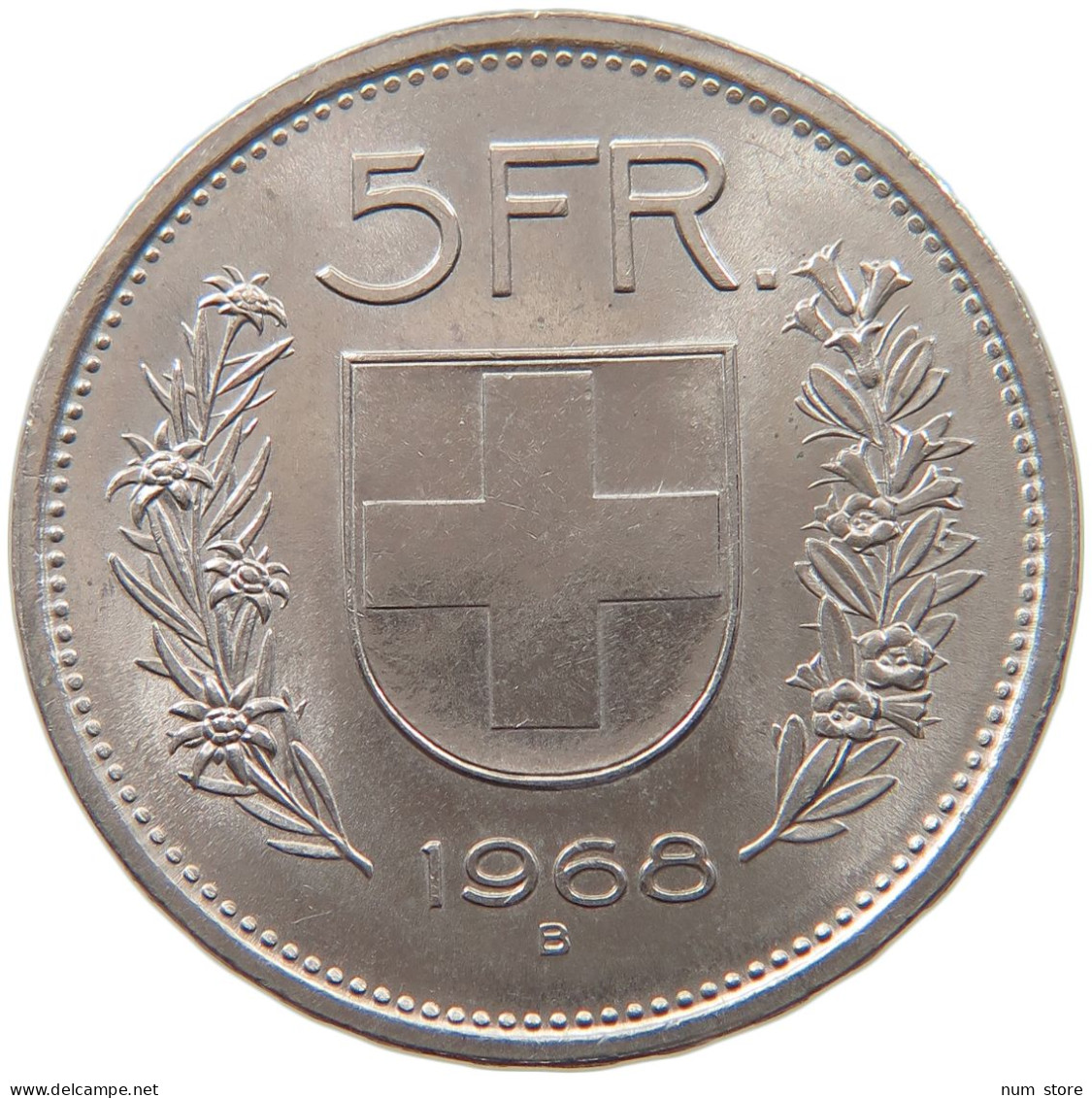 SCHWEIZ 5 FRANKEN FRANCS 1968 B  #MA 099139 - Autres & Non Classés