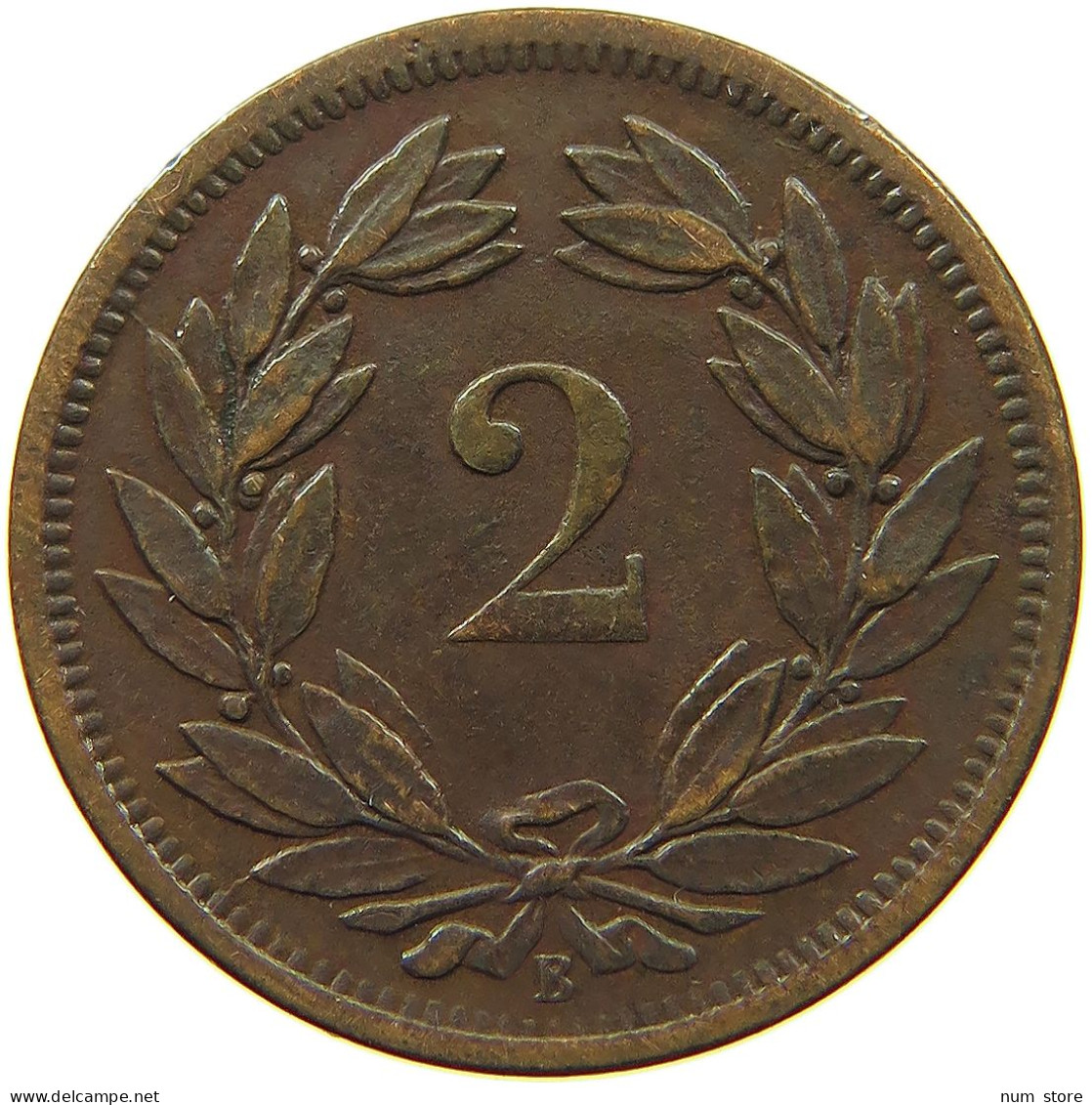 SCHWEIZ 2 RAPPEN 1886 DOPPELSCHLAG 1886 + REVERSE #MA 100595 - Autres & Non Classés