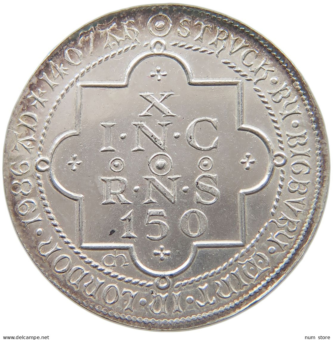 SAUDI ARABIA MEDAL 1986 ISLAMIC COINS AT ZAMANA GALLERY 1986, SILVER #MA 023550 - Arabie Saoudite