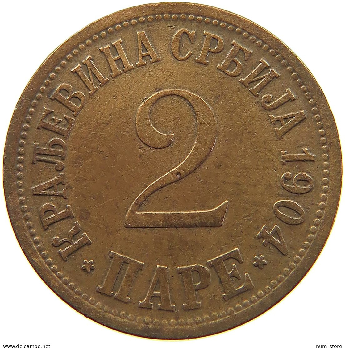 SERBIA 2 PARE 1904 PETER I. (1903-1918) #MA 100835 - Serbien