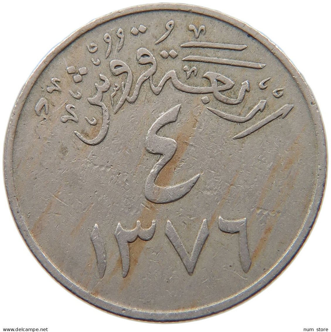 SAUDI ARABIA 4 QIRSH 1376  #MA 099584 - Saudi-Arabien