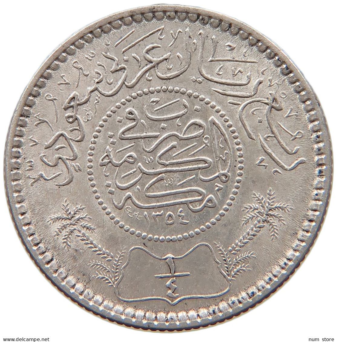 SAUDI ARABIA 1/4 RIYAL 1354 SAUD BIN ABDULAZIZ #MA 065699 - Arabia Saudita