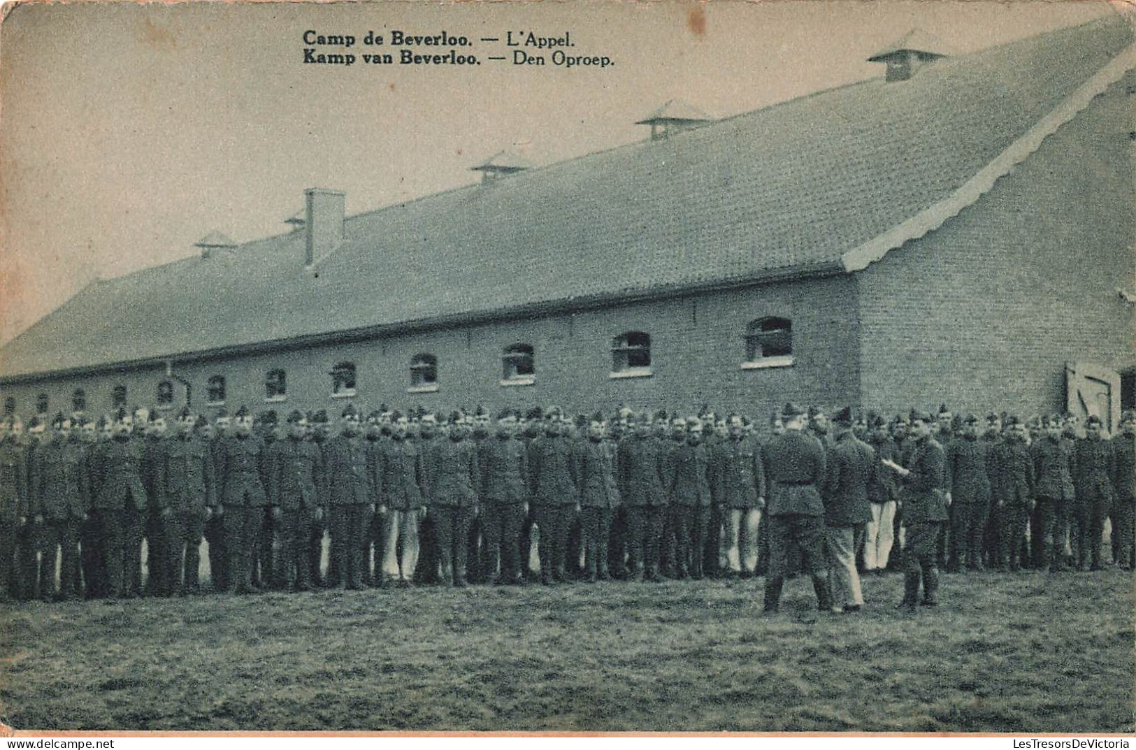 BELGIQUE - Camp De Beverloo - L'Appel - Soldat - Carte Postale Ancienne - Leopoldsburg (Kamp Van Beverloo)