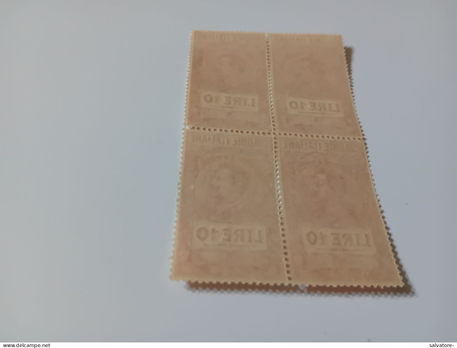 QUARTINA NUOVA MARCHE DA BOLLO COLONIE ITALIANE LIRE 10 NON LINGUELLATE - Revenue Stamps