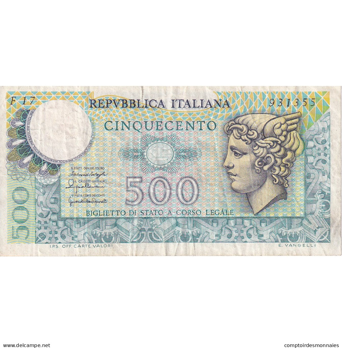 Italie, 500 Lire, 1976, 1976-12-20, KM:95, TB+ - 500 Lire