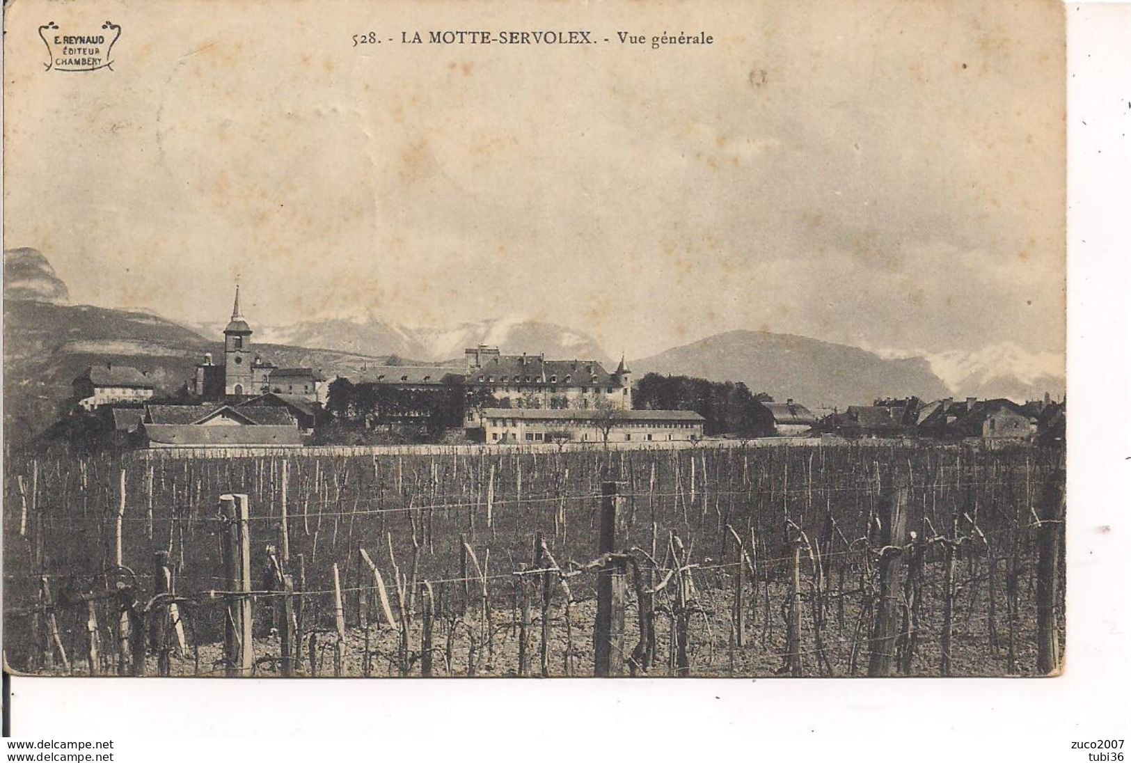 LA MOTTE - SERVOLEX - VUE GENERALE - B/N  VIAGGIATA 1910- VARALLO SESIA , ITALIA,TIMBRO TONDORIQUADRATO - La Motte Servolex