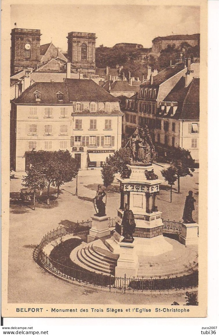 BELFORT LE MONUMENT DES TROIS SIEGES -  B/N - N/V - Belfort – Siège De Belfort