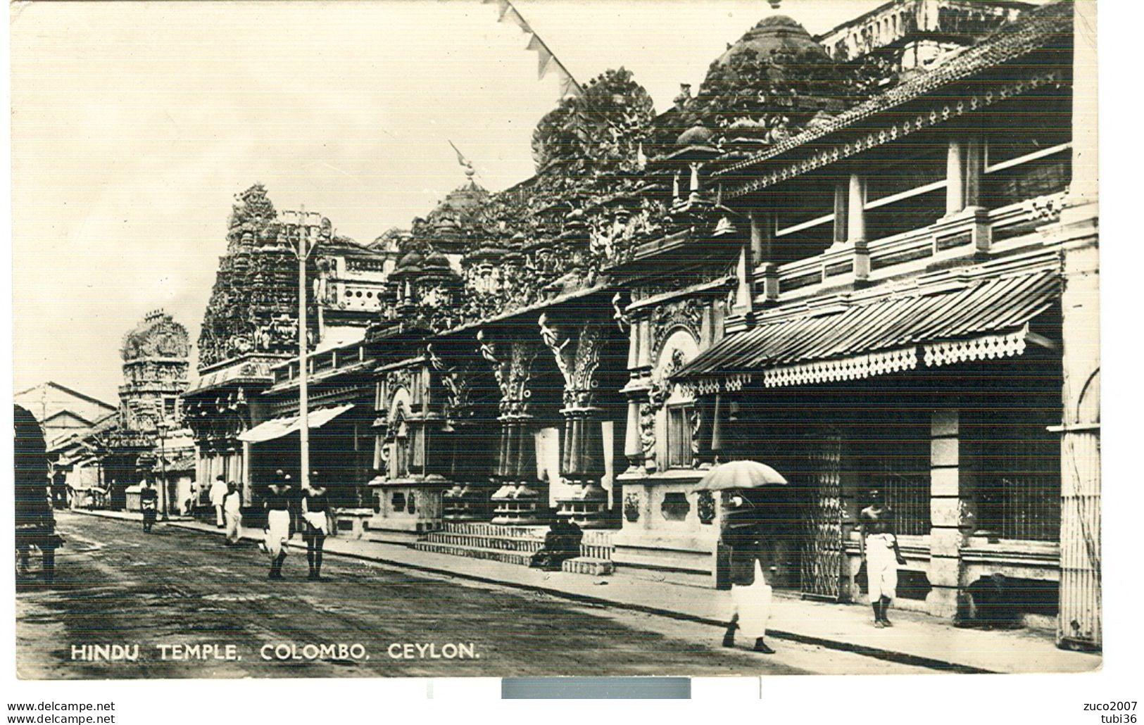 SRI LANKA - COLOMBO (CEYLON)  -HINDU TEMPLE -  N/V - Sri Lanka (Ceylon)