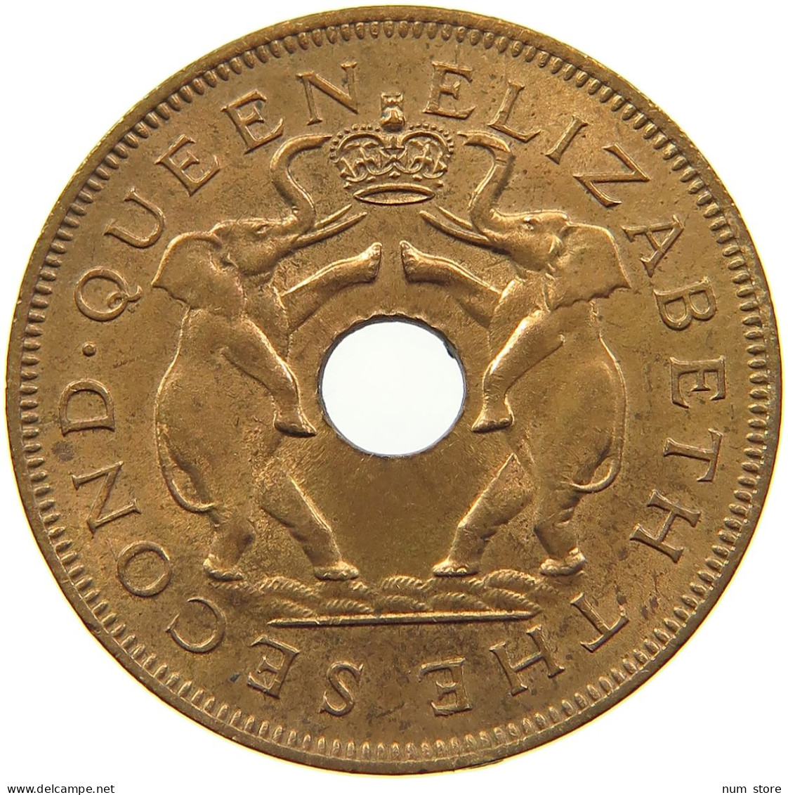 RHODESIA AND NYASALAND PENNY 1956 ELIZABETH II. (1952-2022) #MA 101925 - Rhodesia