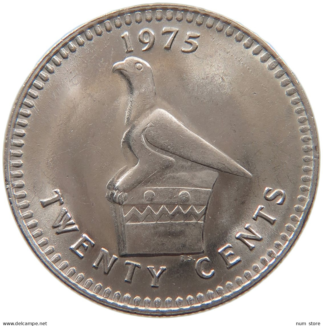 RHODESIA 20 CENTS 1975  #MA 067460 - Rhodesia