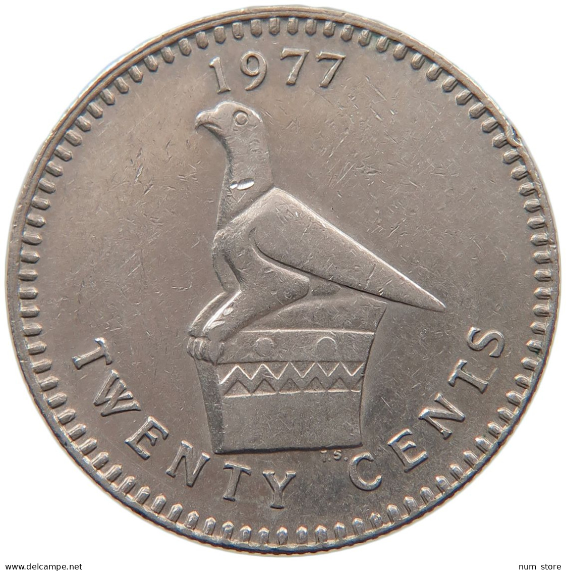 RHODESIA 20 CENTS 1977  #MA 067459 - Rhodésie