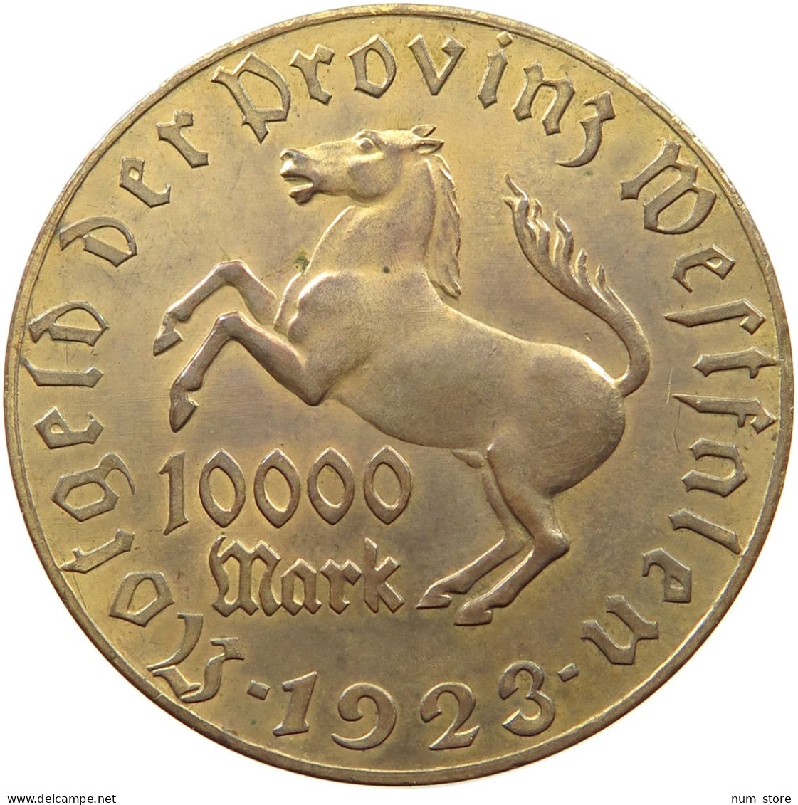 PROVINZ WESTFALEN 10000 MARK 1923 PROVINZ WESTFALEN: J.N20A, 10000 MARK 1923, STEIN #MA 001270 - Altri & Non Classificati