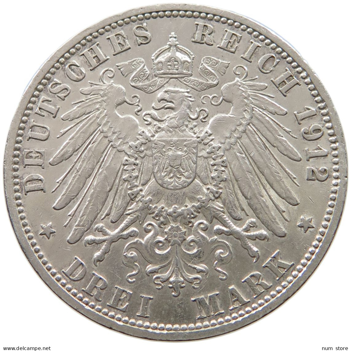 PREUßEN 3 MARK 1912 A  #MA 000974 - 2, 3 & 5 Mark Argento