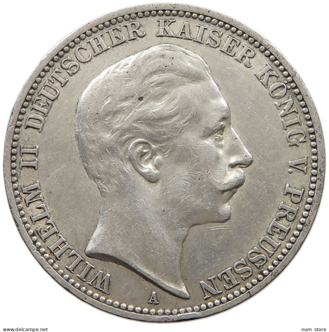 PREUSSEN 3 MARK 1910 WILHELM II. 1888-1918. #MA 020859 - 2, 3 & 5 Mark Silver