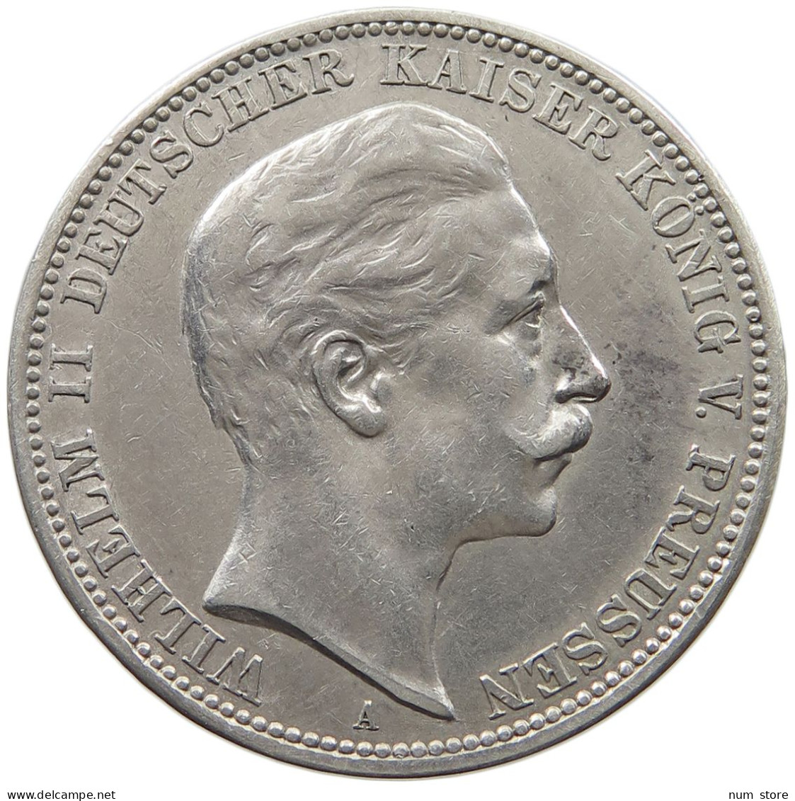 PREUSSEN 3 MARK 1909 WILHELM II. 1888-1918. #MA 020856 - 2, 3 & 5 Mark Plata