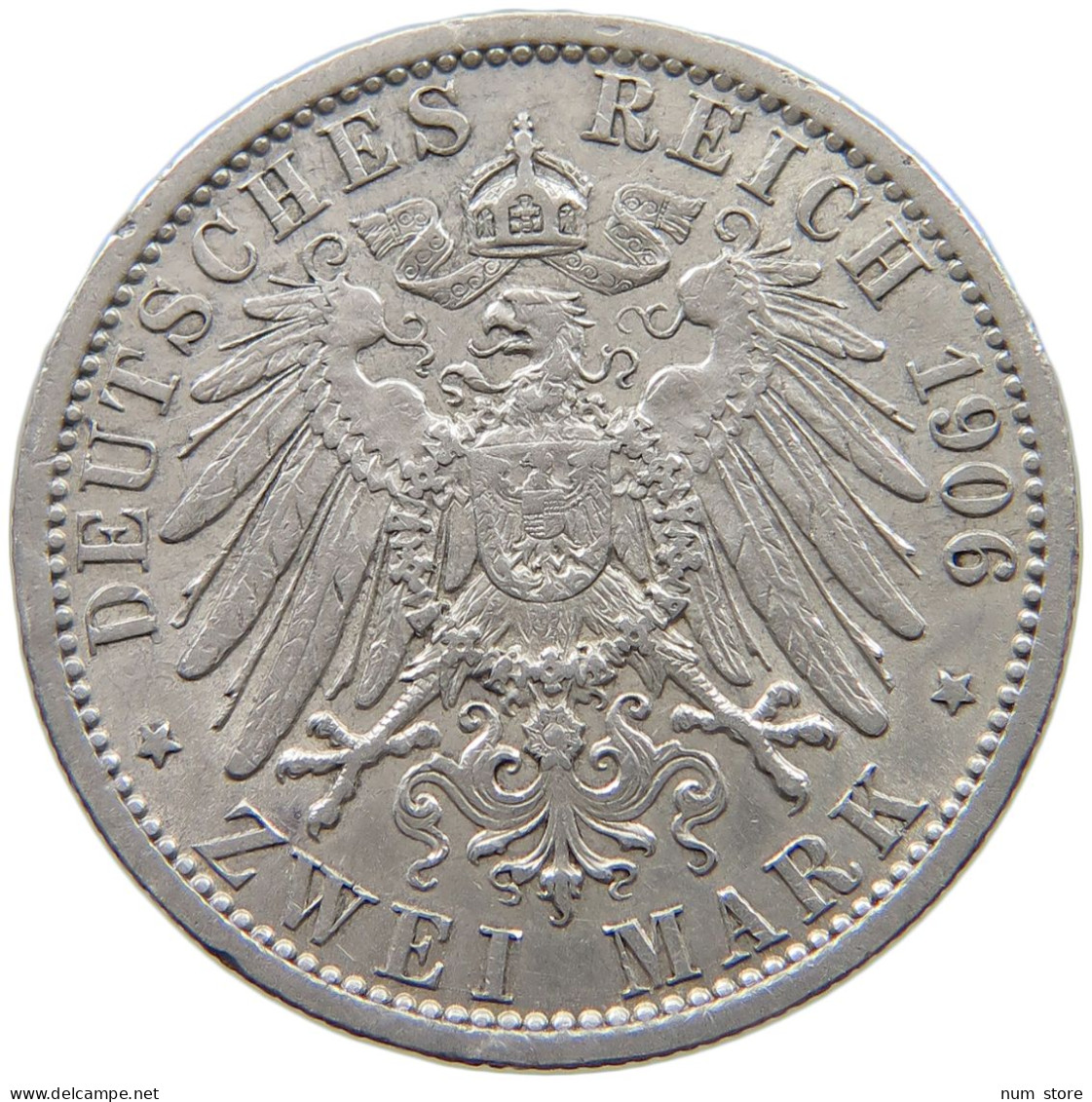 PREUSSEN 2 MARK 1906 WILHELM II. #MA 020930 - 2, 3 & 5 Mark Argent