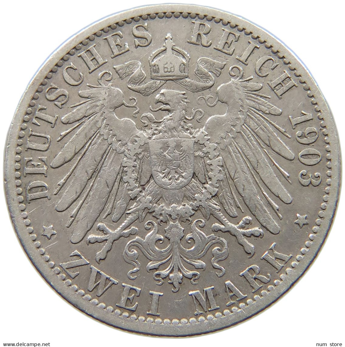 PREUSSEN 2 MARK 1903 WILHELM II. #MA 020906 - 2, 3 & 5 Mark Argent