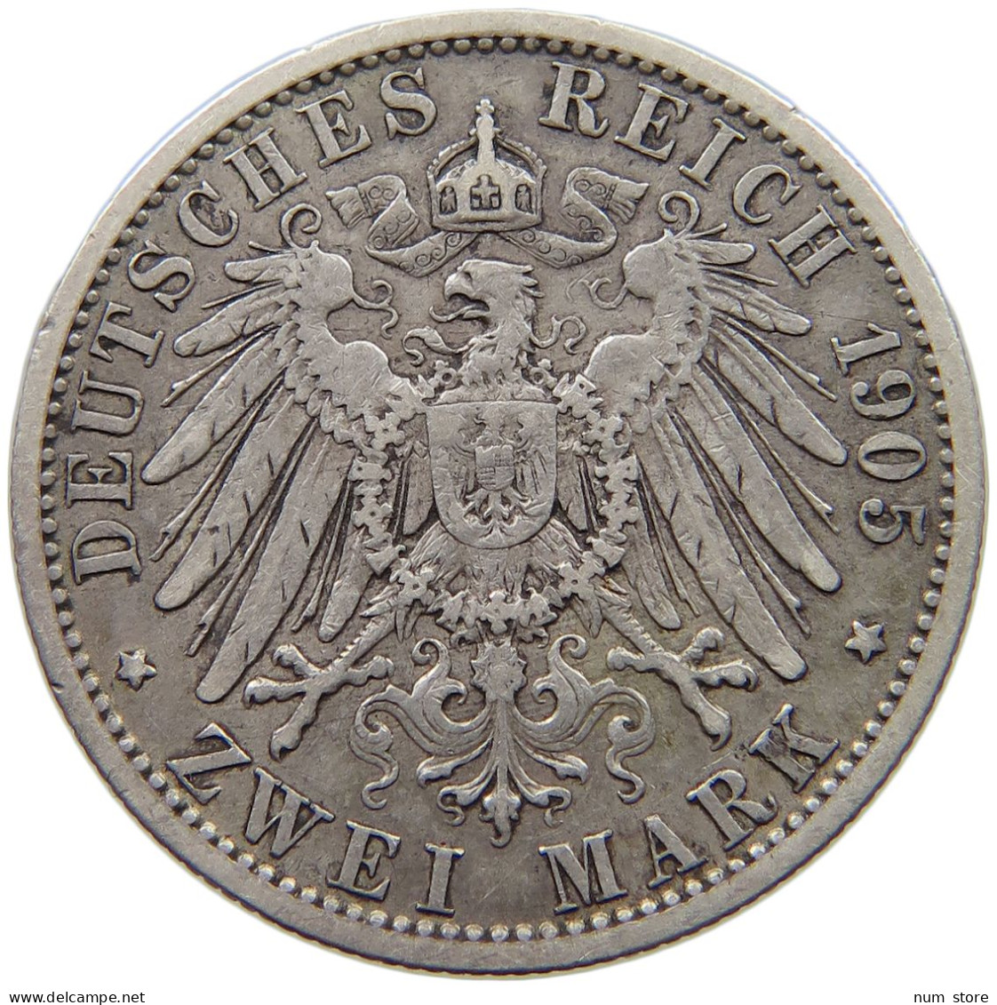 PREUSSEN 2 MARK 1905 WILHELM II. #MA 020929 - 2, 3 & 5 Mark Plata