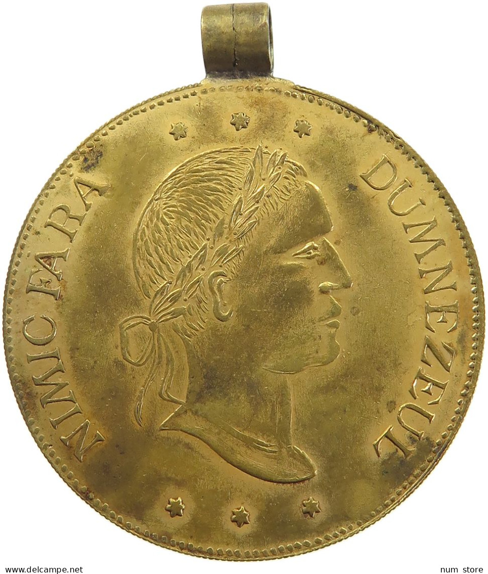 ROMANIA MEDAILLE  NIMIC FARA DUMNEZEUL, GOLD PLATED BRONZE MEDAL (4 DUKATEN SIZE) #MA 024015 - Roumanie