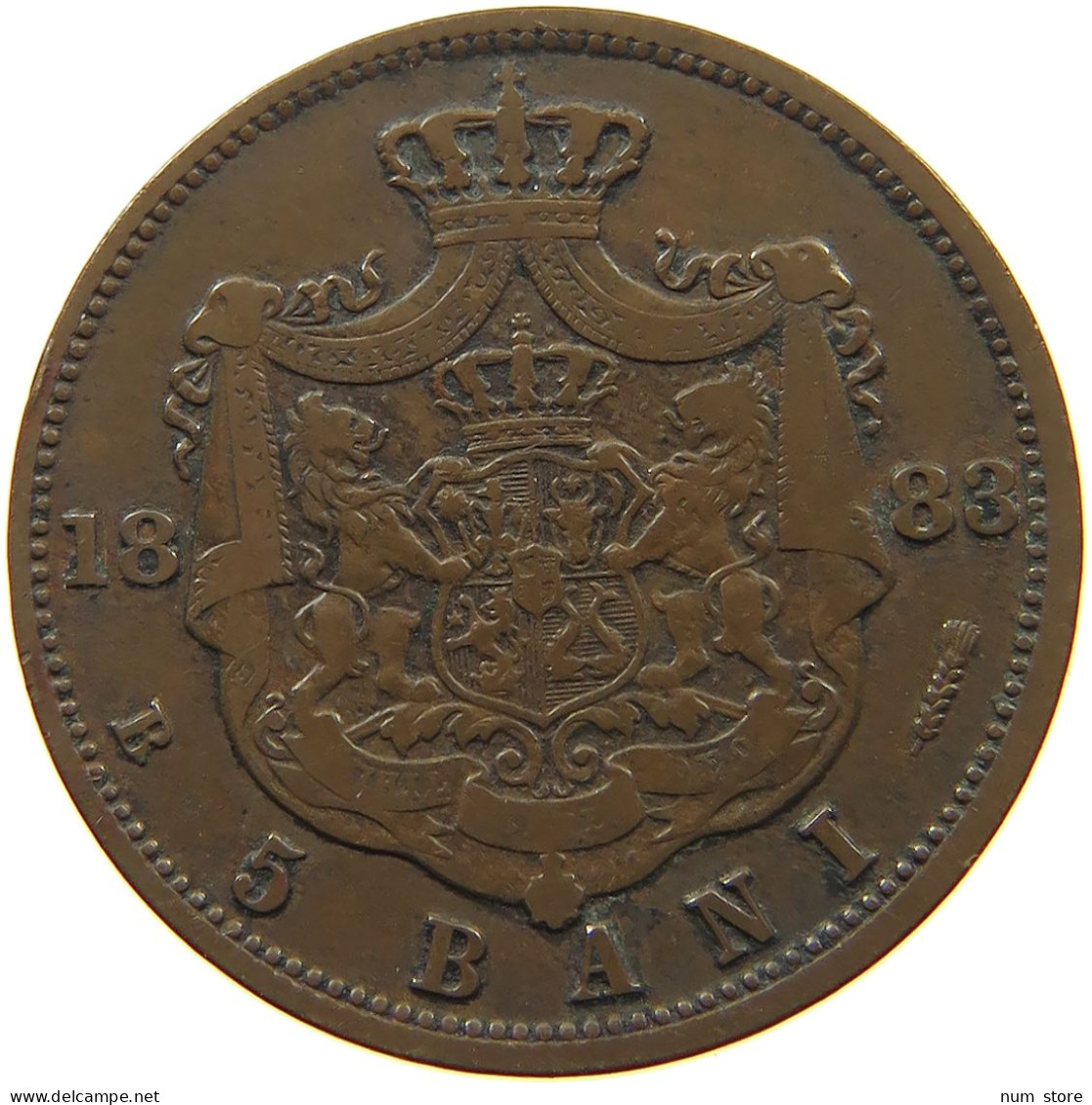 ROMANIA 5 BANI 1883 CAROL I. #MA 021751 - Roumanie