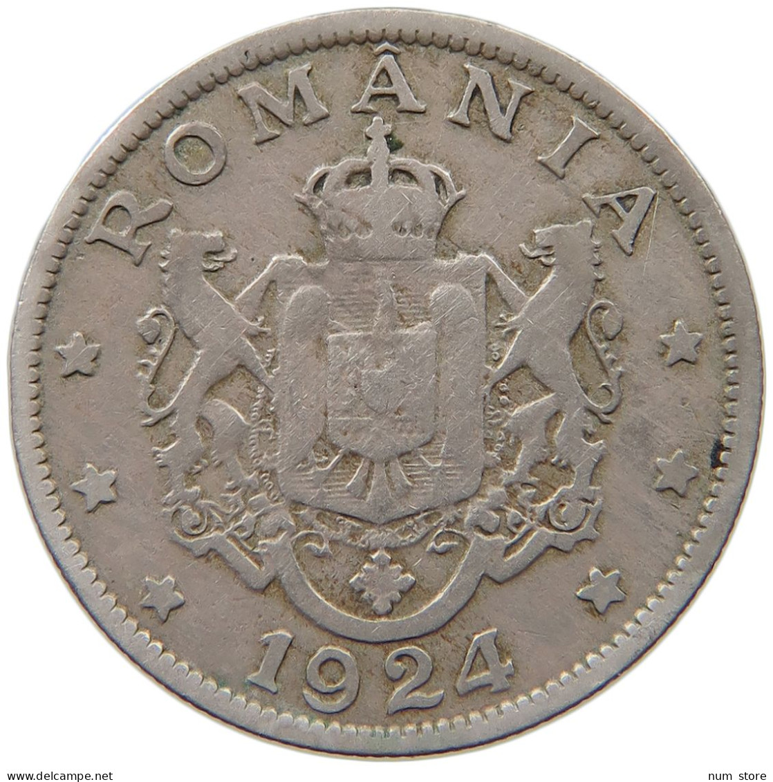 ROMANIA 2 LEI 1924 FERDINAND I. (1914 - 1927) #MA 073165 - Roumanie