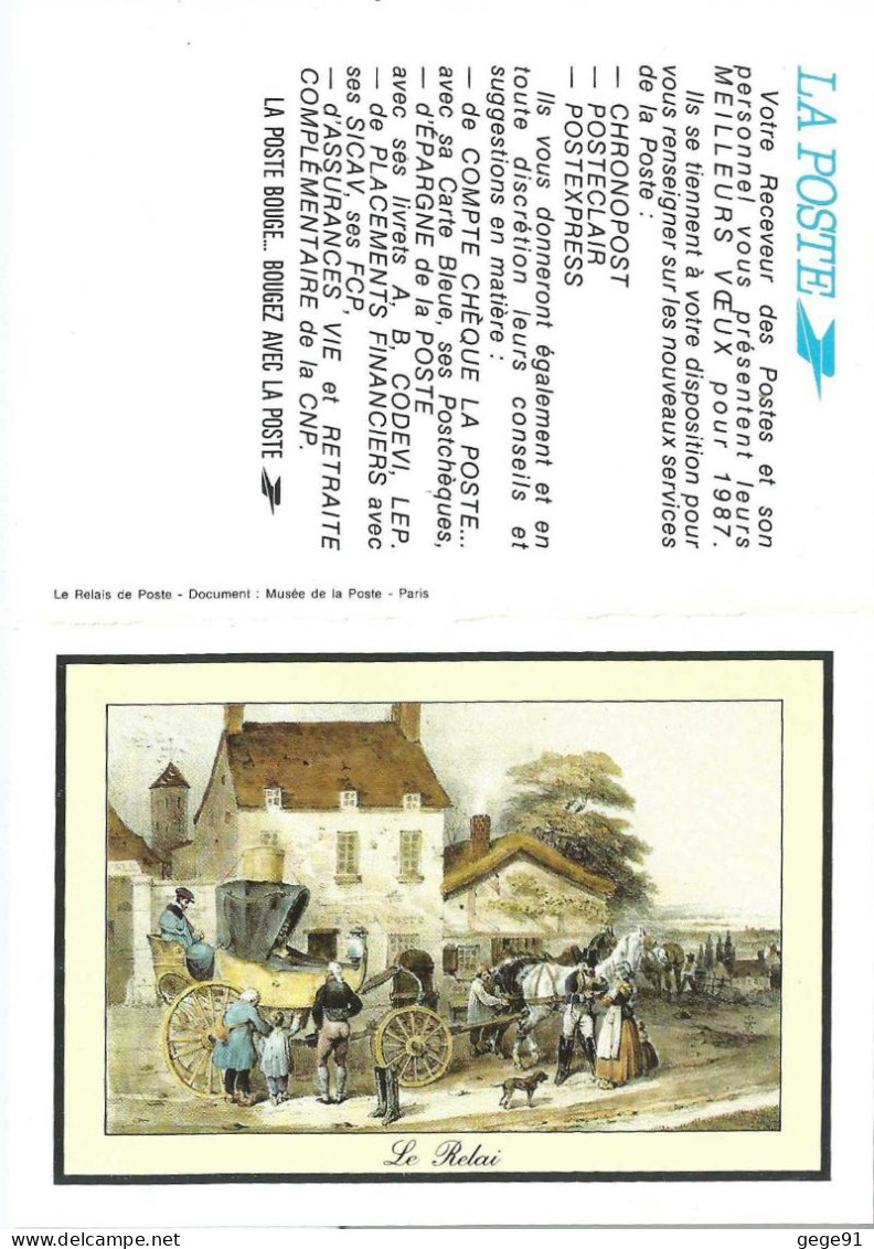 Calendrier De Poche - 1987 - Le Relais De Poste - Small : 1981-90