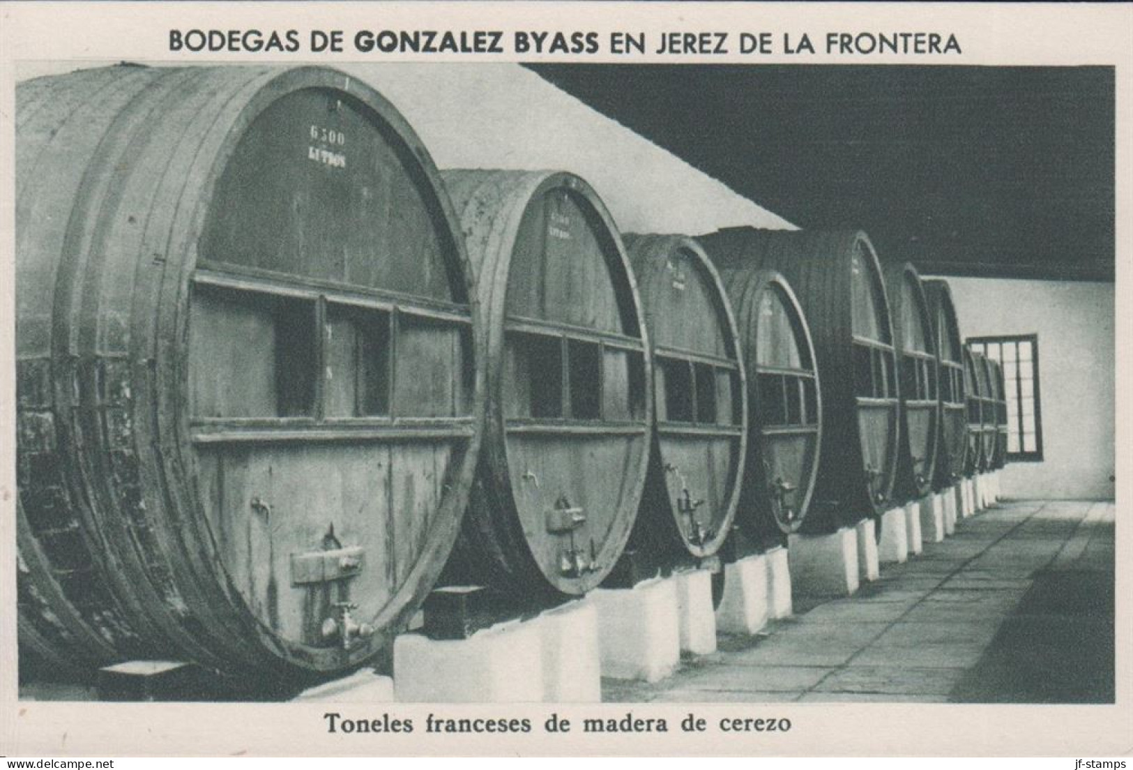 1930. ESPANA. Fine Postcard With Sherry Motive. BODEGAS DE GONZALEZ BYASS EN JEREZ DE LA FRONTERA. Toneles... - JF445048 - Other & Unclassified