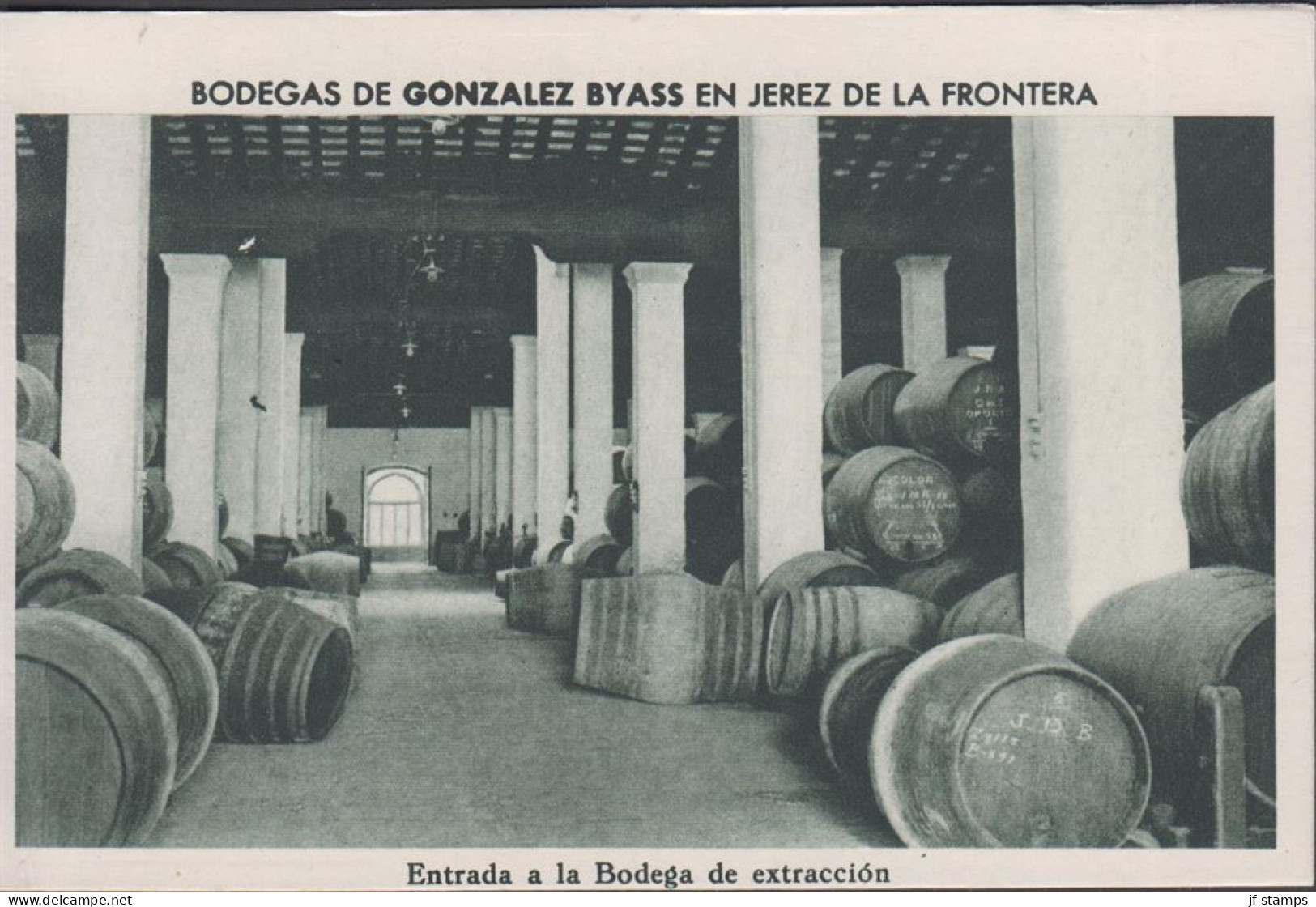 1930. ESPANA. Fine Postcard With Sherry Motive. BODEGAS DE GONZALEZ BYASS EN JEREZ DE LA FRONTERA. Entrada... - JF445050 - Sonstige & Ohne Zuordnung